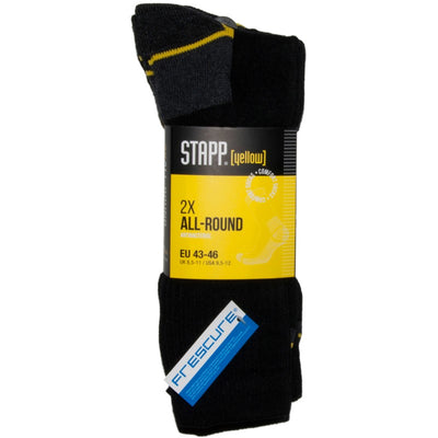 Stapp Yellow All Round 2-Pack Sokken - Zwart