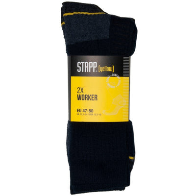Stapp Yellow Worker 2-Pack Sokken - Blauw