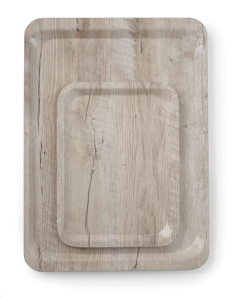 AmerBox -  Dienblad van melamine met hout bedrukking, Hout licht, 240x340mm