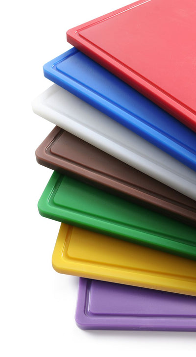 HENDI  Snijplank - 530x325mm - 7 kleuren - Met sapgeul - HACCP - GN 1/2 - HDPE