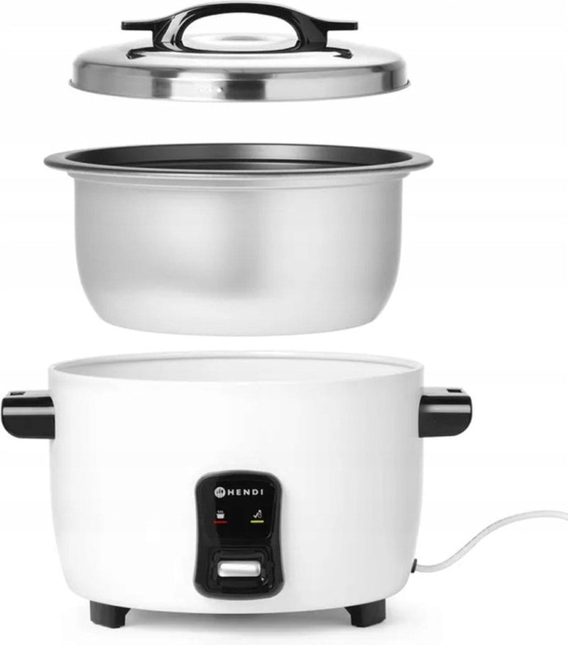 2nd chance Hendi Rice Cooker with Steamer - 1.8 Liters - Max. 10 servings