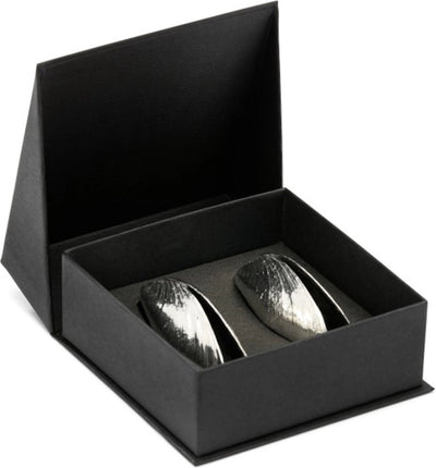 Anovi Zeeuws Mosselbestek - Handgemaakt uit Zilvertin - Set van 2 in Luxe Geschenkdoos