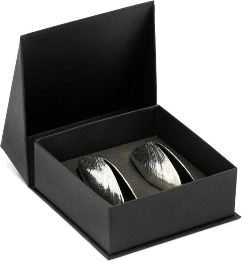Anovi Zeeuws Mosselbestek - Handgemaakt uit Zilvertin - Set van 2 in Luxe Geschenkdoos