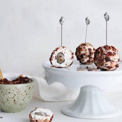 Anovi Tapasprikkers Schelpmotief - Handgemaakt uit Zilvertin - 8 cm - Set van 4 in Luxe Geschenkdoos