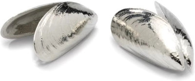 Anovi Zeeuws Mosselbestek - Handgemaakt uit Zilvertin - Set van 2 in Luxe Geschenkdoos