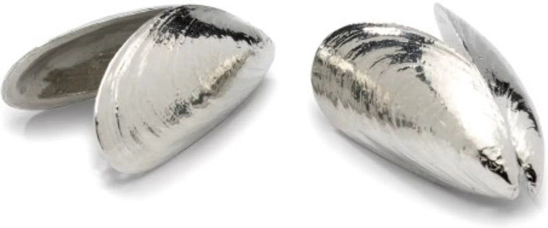 Anovi Zeeuws Mosselbestek - Handgemaakt uit Zilvertin - Set van 2 in Luxe Geschenkdoos