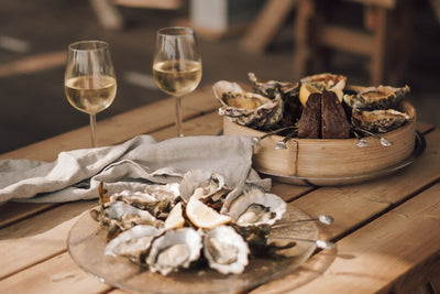 Anovi Oestervorkjes - Handgemaakt uit Tin & RVS - 4 Stuks in Luxe Geschenkdoos