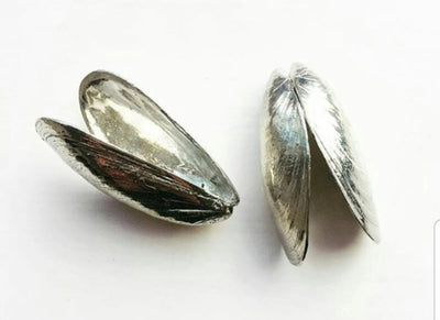 Anovi Zeeuws Mosselbestek - Handgemaakt uit Zilvertin - Set van 2 in Luxe Geschenkdoos