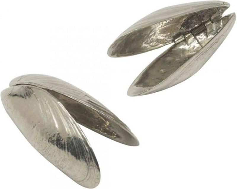 Anovi Zeeuws Mosselbestek - Handgemaakt uit Zilvertin - Set van 2 in Luxe Geschenkdoos