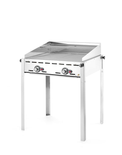 HENDI -  Green fire met 2 branders, Profi Line, 2 roestvast stalen Gastronorm 1/1 roosters, 11,6kW, 740x612x(H)825mm