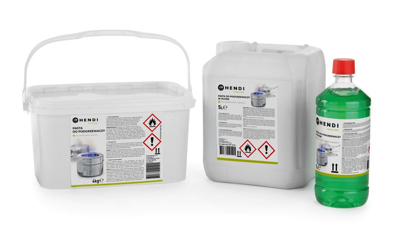 HENDI Brandpasta voor chafing dish – ethanolgel – 1 liter – transparant