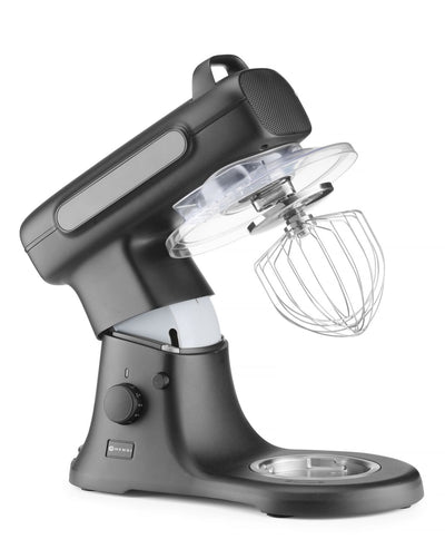 Hendi Planeermenger Blackbolt PRO Zwart 7L - Incl. RVS Garde, Spatel en Kneedhaak - Keukenmachine - 11 Snelheden - 800W