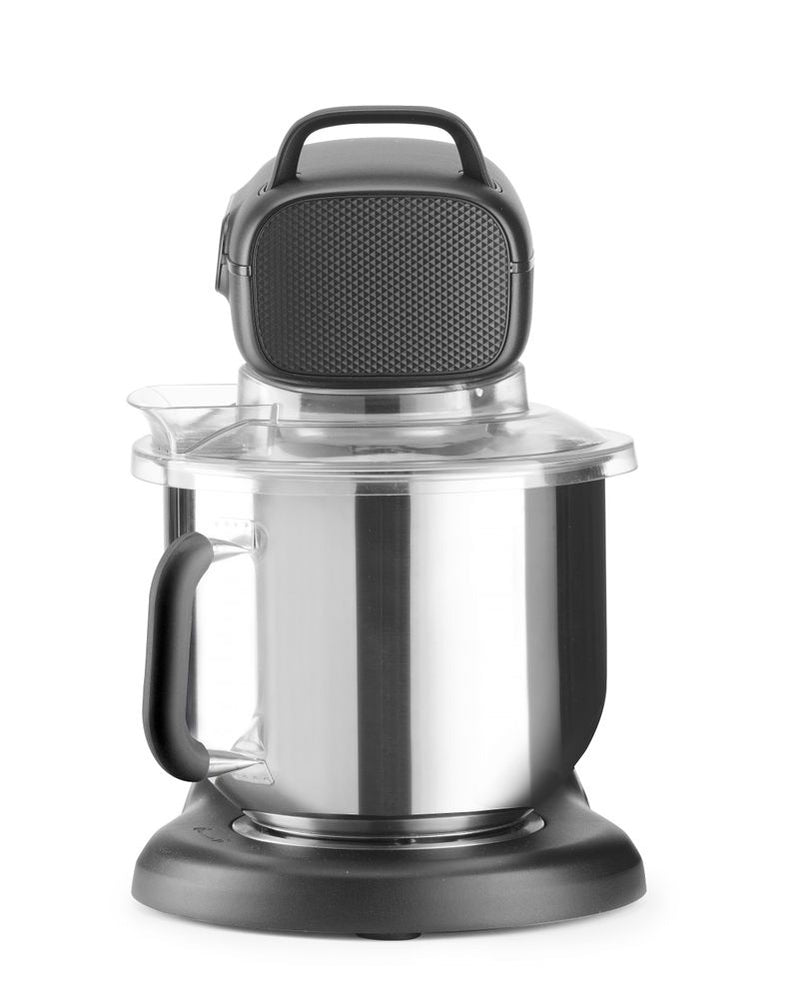 HENDI planeetmixer 7 liter - 470x263x413 mm - rvs kom - zwart - kneden en kloppen - professioneel