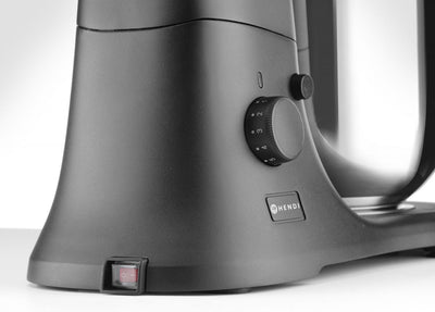 Hendi Planeermenger Blackbolt PRO Zwart 7L - Incl. RVS Garde, Spatel en Kneedhaak - Keukenmachine - 11 Snelheden - 800W