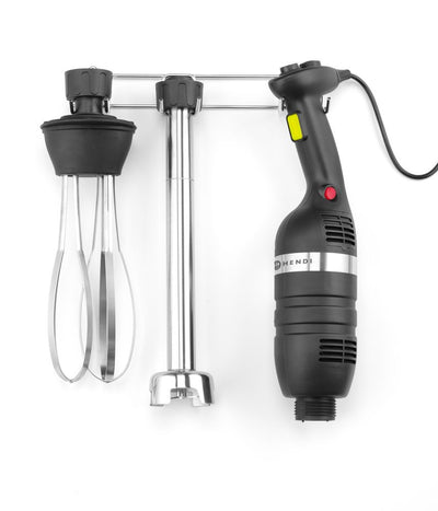 HENDI -  Set: Staafmixer 350 met variabele snelheid + garde + wandrek, Kitchen Line, Zwart, 230V/350W, 110x324x(H)816mm