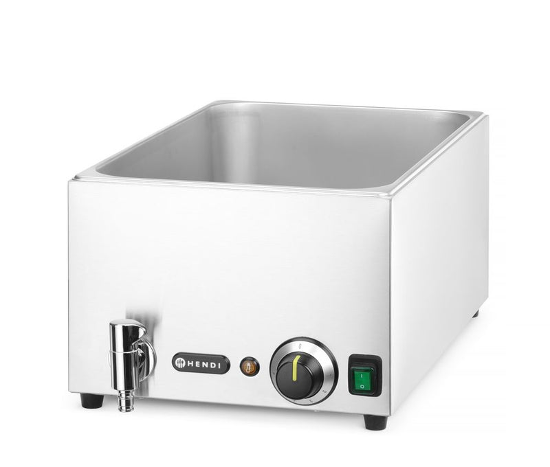 HENDI -  Ranger Bain-marie met afvoerkraan, GN 1/1, 230V/1000W, 576x334x(H)241mm