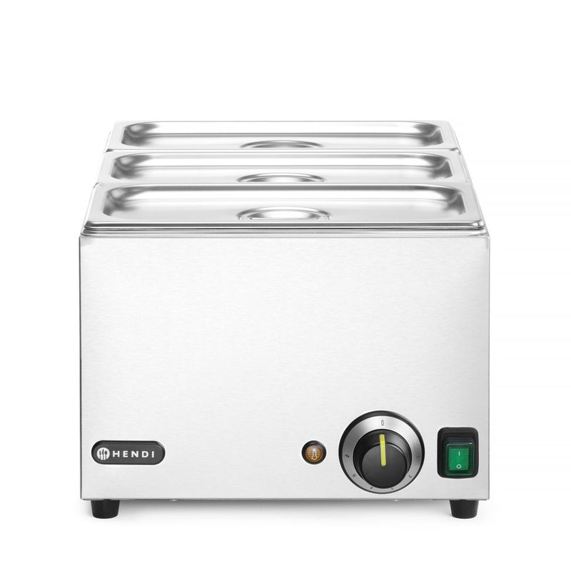 HENDI -  Set: Bain-marie  RANGER + 3x GN 1/3 en deksel, GN 1/1, 230V/1000W, 590x332x(H)242mm