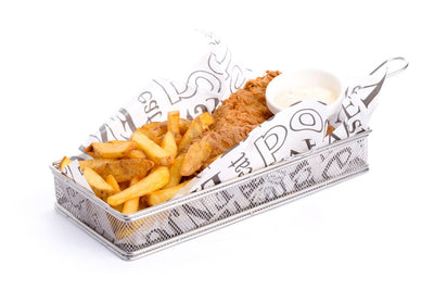 HENDI Mini frituurmandjes – roestvrij staal – vaatwasserbestendig – 100x80x75 mm