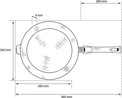 Eurolux Hapjespan met Afneembare Steel - Ø 26 cm - Geschikt voor Alle Warmtebronnen