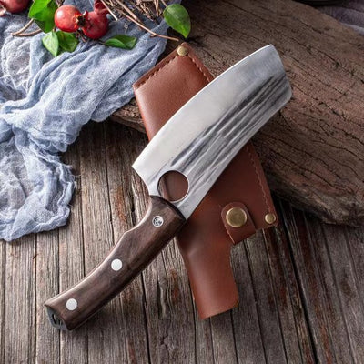 Asian Carving Knife - Butcher's Knife - Universal - Stainless Steel - Blade 14 cm - Includes Protective Cover - Razor sharp