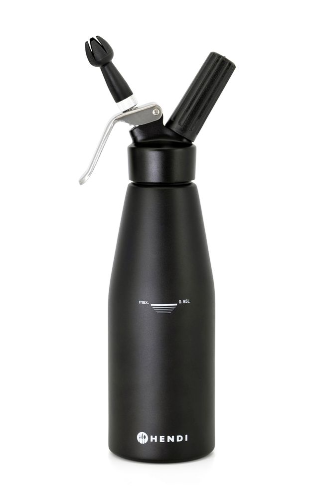 HENDI - Slagroomapparaat - Kitchen Line - 1L - Zwart