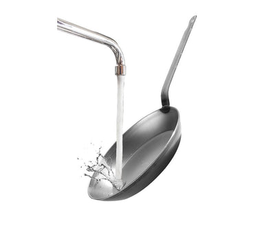 HENDI Traditionele koekenpan – plaatstaal – gelast handvat – ?240 mm – hoge hittebestendigheid