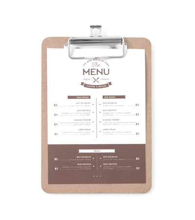 HENDI -  Menu klembord, 125x180mm