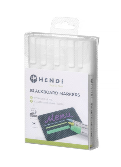 HENDI -  Krijtstiften 6 mm, 5 witte stiften