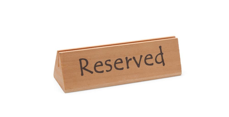 HENDI -  Tafelstandaard reserved, "reserved", 152x44x(H)44mm