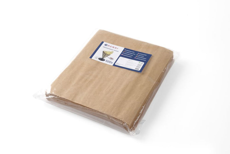 HENDI -  Vetbestendig papier, Beige, 500 st., 200x250mm