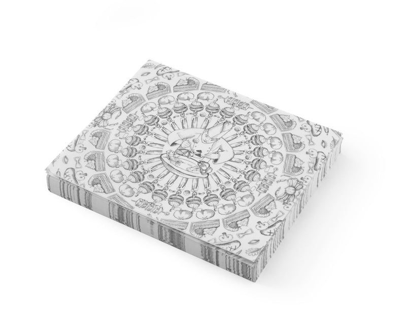 HENDI -  Vetbestendig papier, kok voedsel patroon, 500 st., 250x200mm