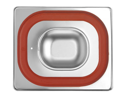HENDI -  Deksel voor GN containers met siliconenrand, Profi Line, GN 1/6, 176x162mm