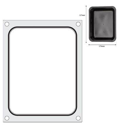 HENDI -  Traysealer matrix, Tweedelige colt container colt 227x178 mm