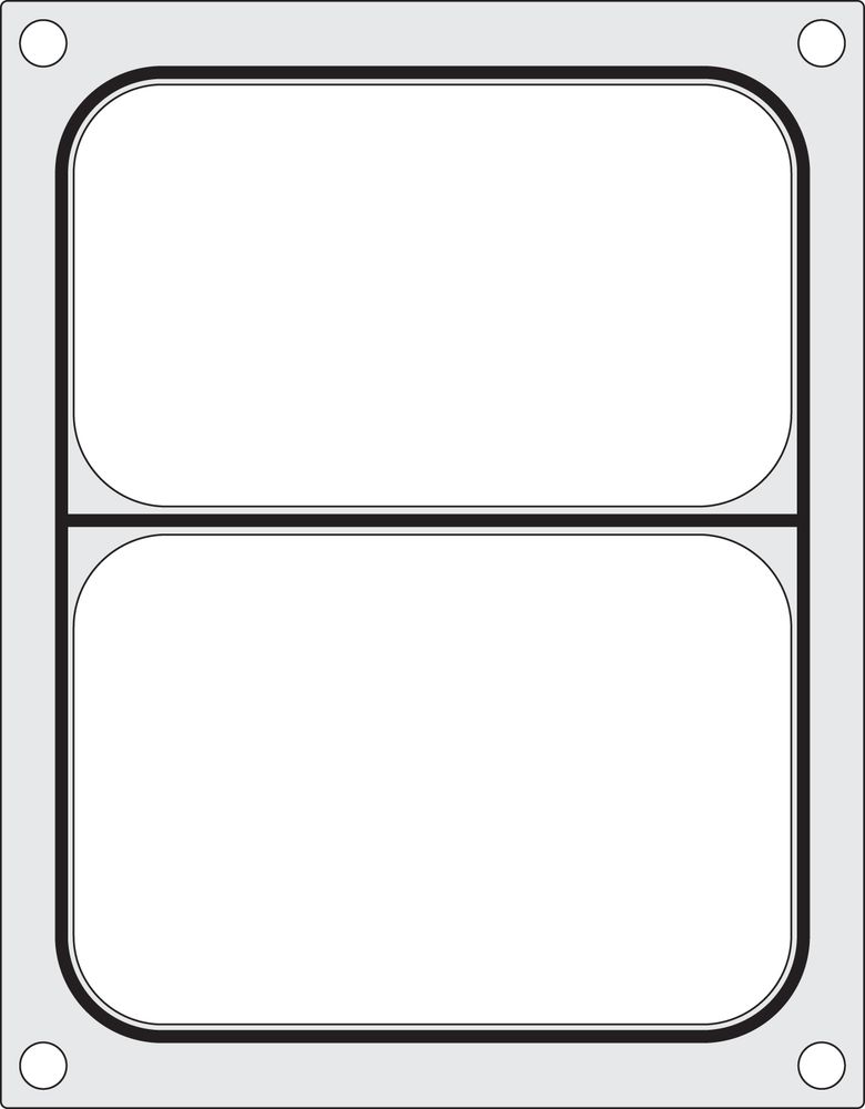 HENDI -  Traysealer matrix, Twee-delige container 227x178 mm