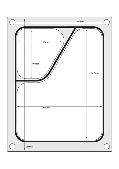 HENDI -  Traysealer matrix, Tweedelige colt container colt 227x178 mm