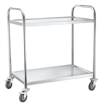 Hendi - Serveerwagen, 905x585x(H)945mm, Serving trolleys, Roestvast staal, Zwart, 905x585x(H)945 (1)