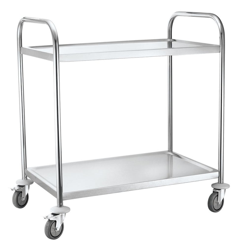 Hendi - Serveerwagen, 905x585x(H)945mm, Serving trolleys, Roestvast staal, Zwart, 905x585x(H)945 (1)