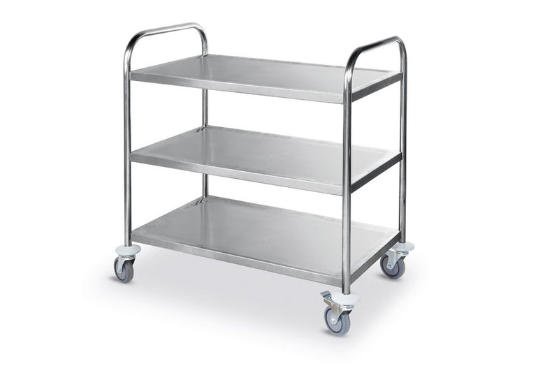 Hendi - Serveerwagen, 905x585x(H)945mm, Serving trolleys, Roestvast staal, Zwart, 905x585x(H)945 (2)