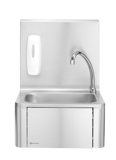 HENDI -  Wasbak - kraan met knie bediening, 400x335x(H)570mm