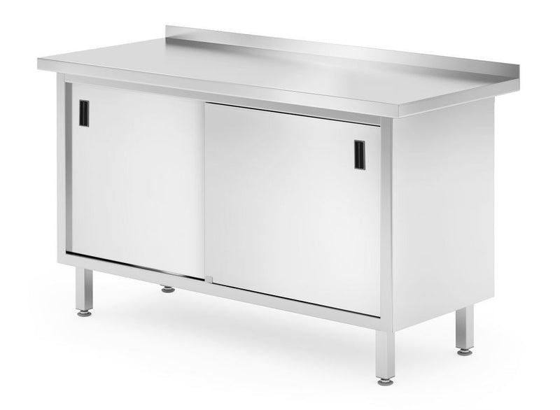 HENDI -  Wandwerktafel met kast - Gelast - Profi Line - Meerdere afmetingen