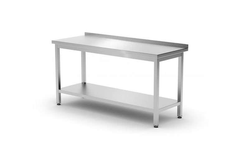 HENDI -  Muurwerktafel met schap Budget Line – geschroefd, diepte: 600 mm, Kitchen Line, 1200x600x(H)850mm