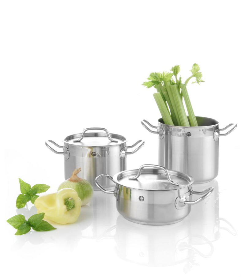 HENDI -  Kookpan laag - met deksel, Profi Line, 1,5L, ⌀160x(H)75mm