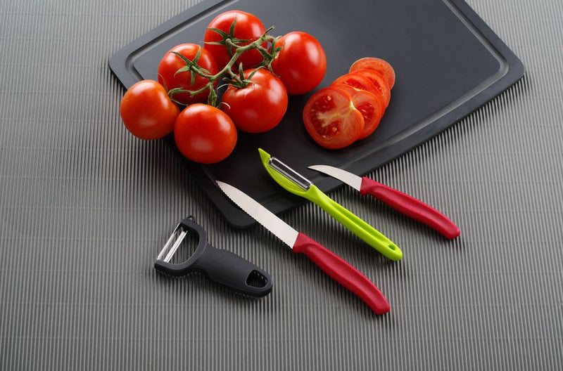 HENDI - Tourneermes - Gebogen schilmesje - 3 kleuren