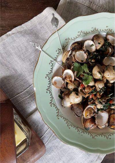 Anovi Luxe Schaal- en Schelpdierprikkers - Handgemaakt uit Zilvertin - Set van 6 in Luxe Geschenkdoos