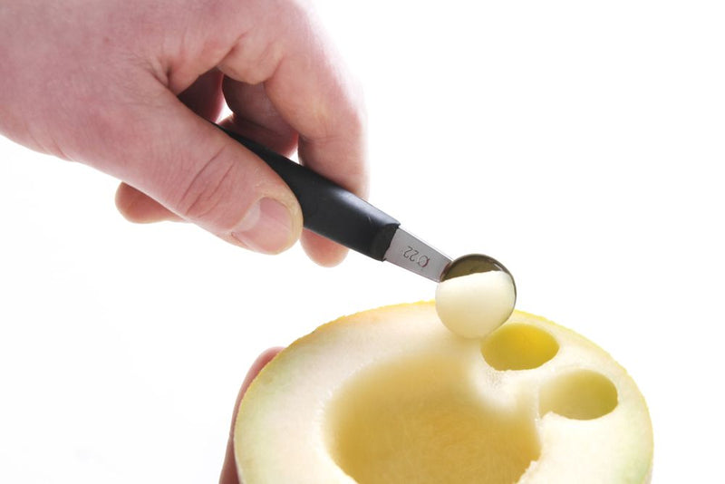 HENDI -  Meloenbolletjeslepel dubbel, ø 22-25 mm, Zwart, (L)165mm