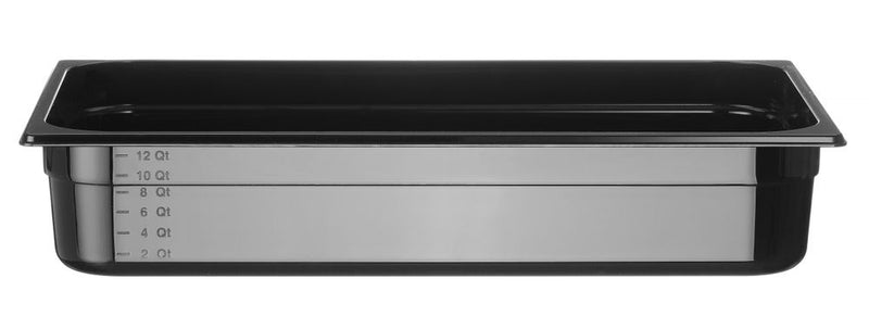 HENDI -  Container GN 1/1 zwart polycarbonaat, Profi Line, GN 1/1, 14L, Zwart, 530x325x(H)100mm