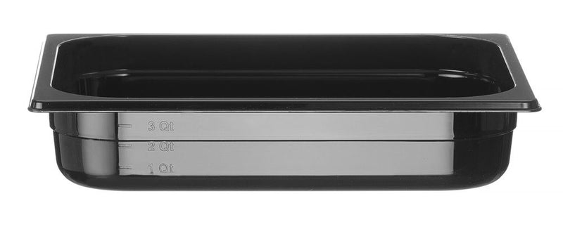 HENDI -  Container GN 1/2 zwart polycarbonaat, Profi Line, GN 1/2, 4L, Zwart, 325x265x(H)65mm