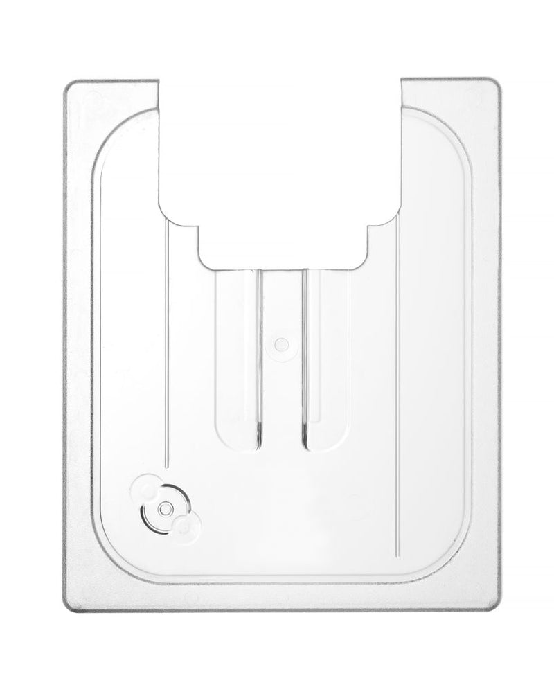 Hendi - Deksel voor GN containers met uitsparing voor sous vide stick, GN 1/2, Transparant, 265x325mm