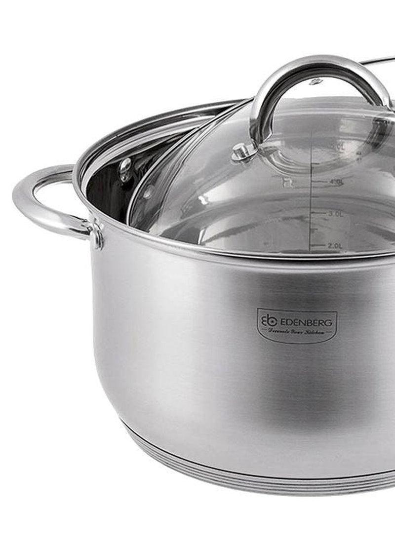 2nd chance EDENBERG Stainless Steel Cookware Set - 12-piece - Equipped with 5-Layer Bottom! -EB-4000