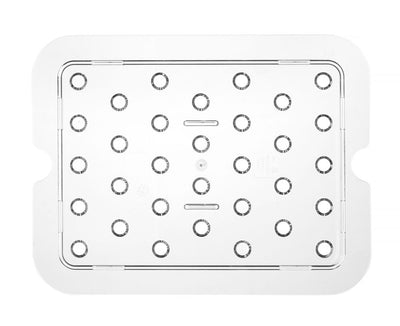 HENDI -  Geperforeerde roosters voor GN containers polycarbonaat, Profi Line, GN 1/2, Transparant, 265x206mm